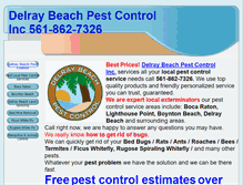 Tablet Screenshot of delraybeachpestcontrol.com